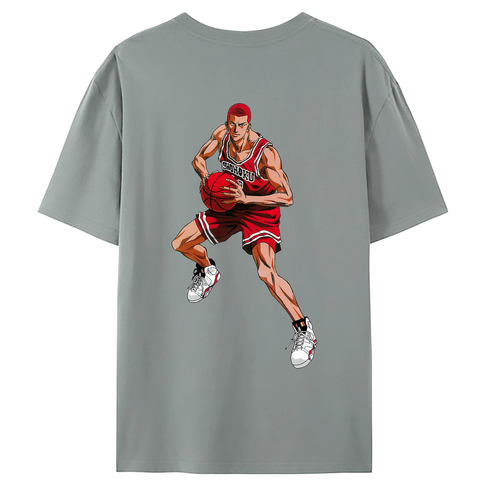 （画像用） SLAM DUNK／スラムダンク 綿100％ メンズ半袖Tシャツ（バックプリント） 通気性